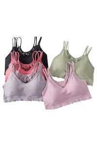 SKTF054 Mass customized sports Bra design Li Shi back elastic shoulder strap sports Bra sports yoga dancing sports Bra wholesalers detail view-3